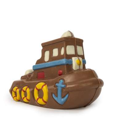 Stoomboot melkchocolade ingekleurd