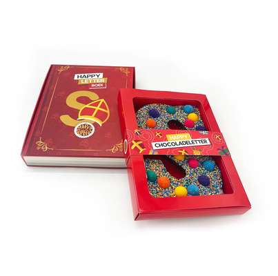 Happyletter boek giftbox Chocoladeletter (250g)